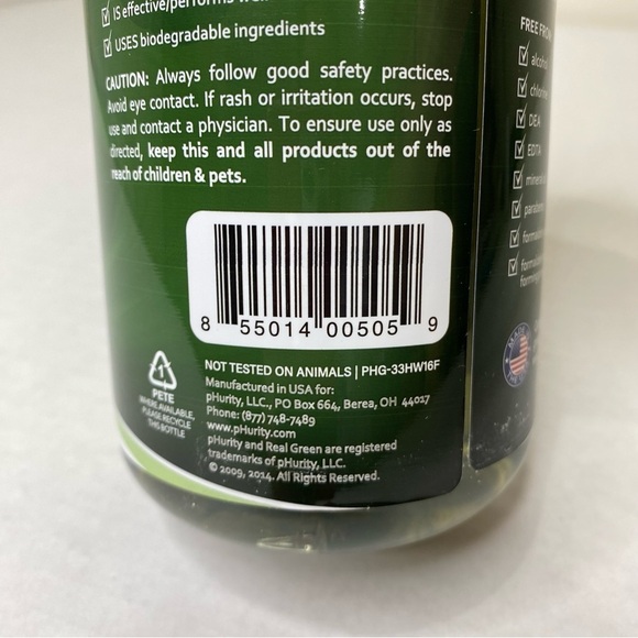 Phurity Green Liquid Hand Wash Refill Fresh Lime Essential Oil 33.8 Fl Oz - Picture 3 of 4